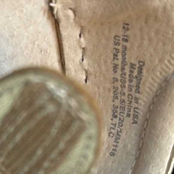 Pediped Gold Dress Shoes T-Strap Design - Picture 4 of 6